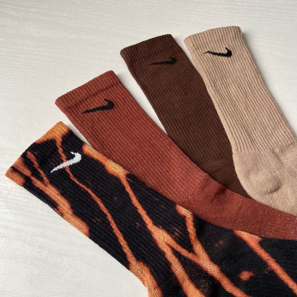 Custom Dyed Nike Crew Socks - Fall 4 Pack